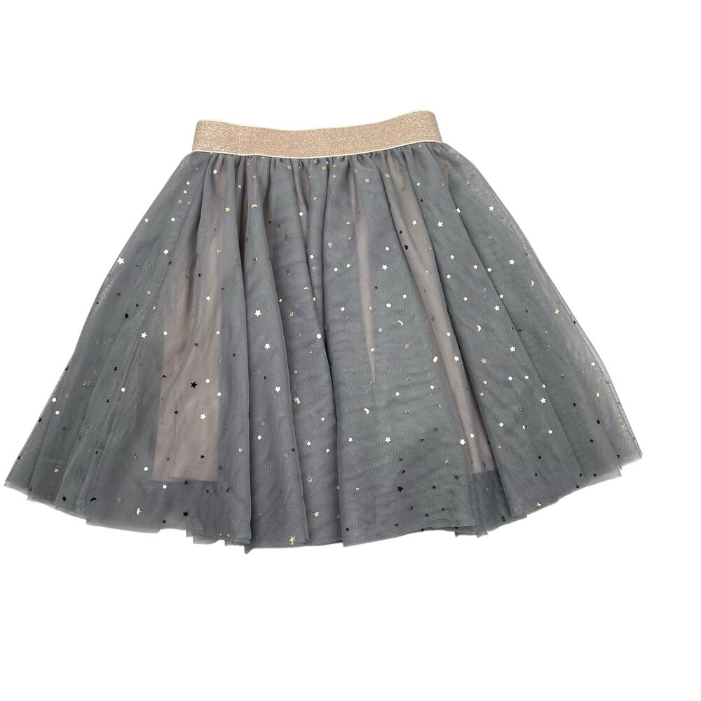 NWT Elestory Gray Stars Layered Tulle Skirt